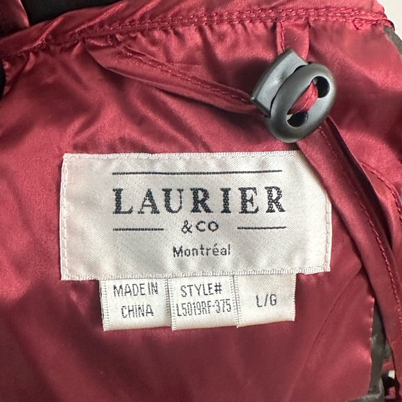 Laurier & Co. Wine Colored Gator Neck Hooded Puffer Soft Shell Sleeves L… - Picture 13 of 16